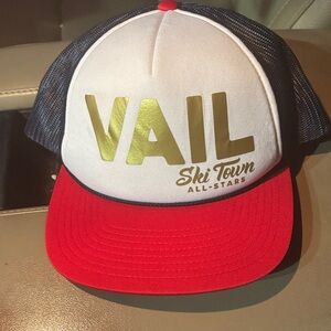 Vail Ski Town All-Stars Red and Gold Hat